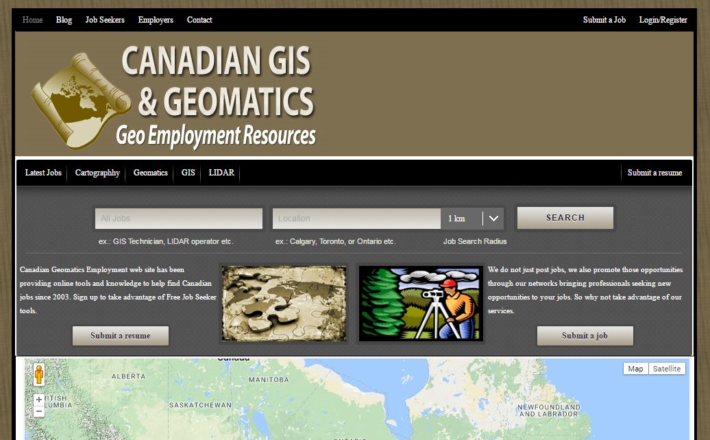 GISjobs.ca - 2012 site