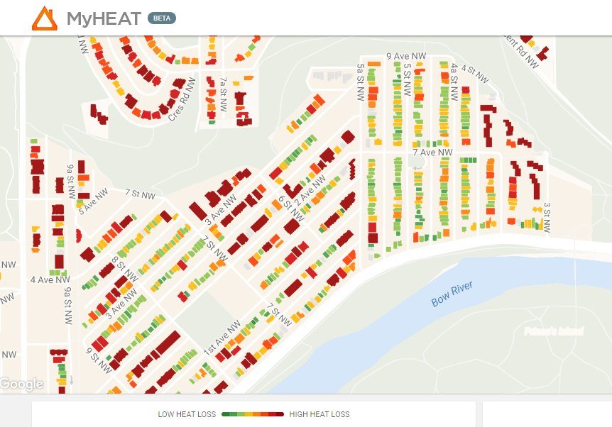 Canada’s first urban heat loss map of over 500,000 homes