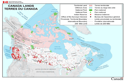 Canada Lands Map