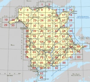 New Brunswick 1 to 10k topo index