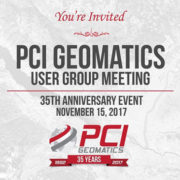 PCI Geomatics User Group Meeting - Wednesday, Nov 15, 2017