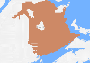 New Brunswick Lidar Data Index Map